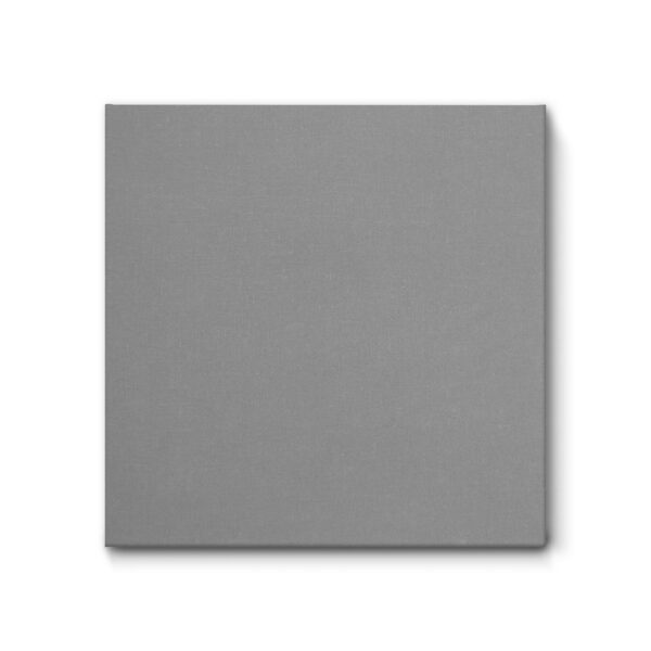 graues Akustikbild "Medium Grey" - Leinen, 52x52 cm